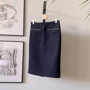 J. Crew Factory Wool Pencil Skirt - Navy